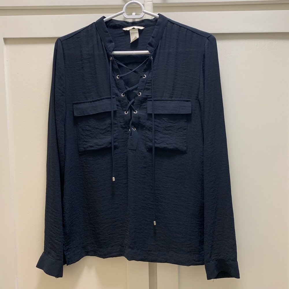 H&M Lace Up Top